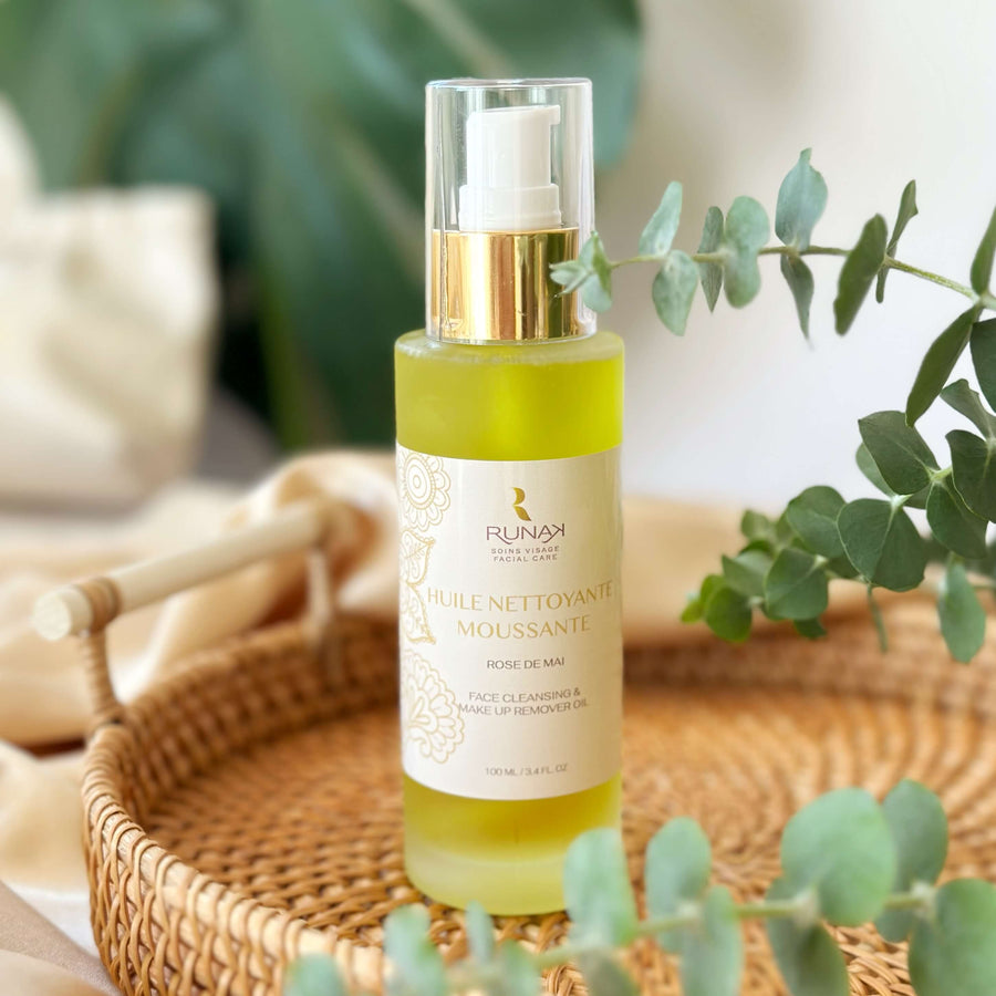 huile nettoyante moussante Rose de mai