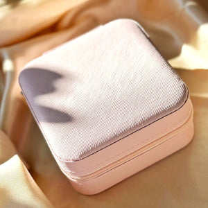 Mini boîte à bijoux personnalisée rose | Voyage pratique