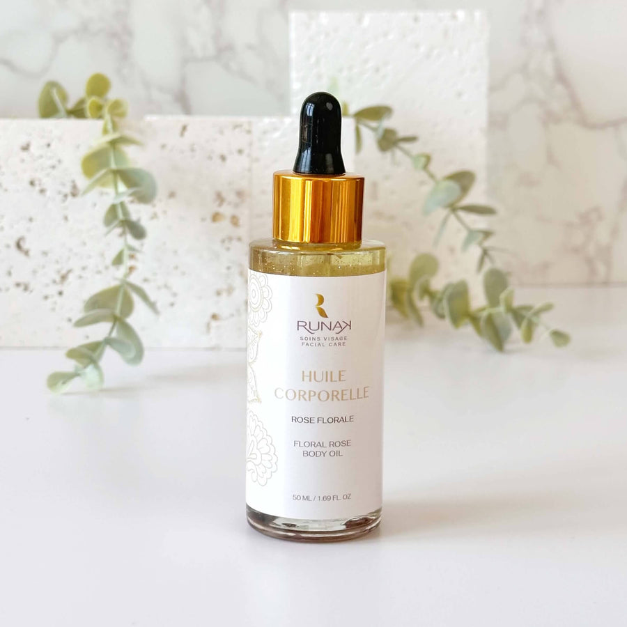 Huile corporelle pétales de roses