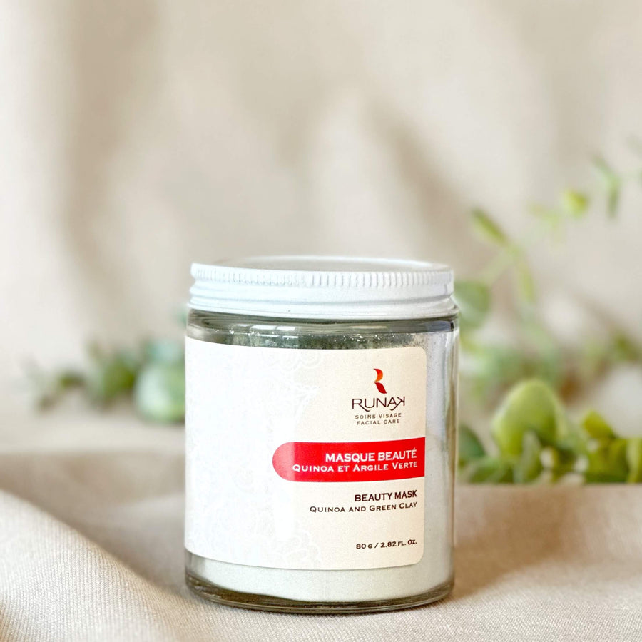 Masque à l’argile verte RUNAK pour peau grasse – 100 g