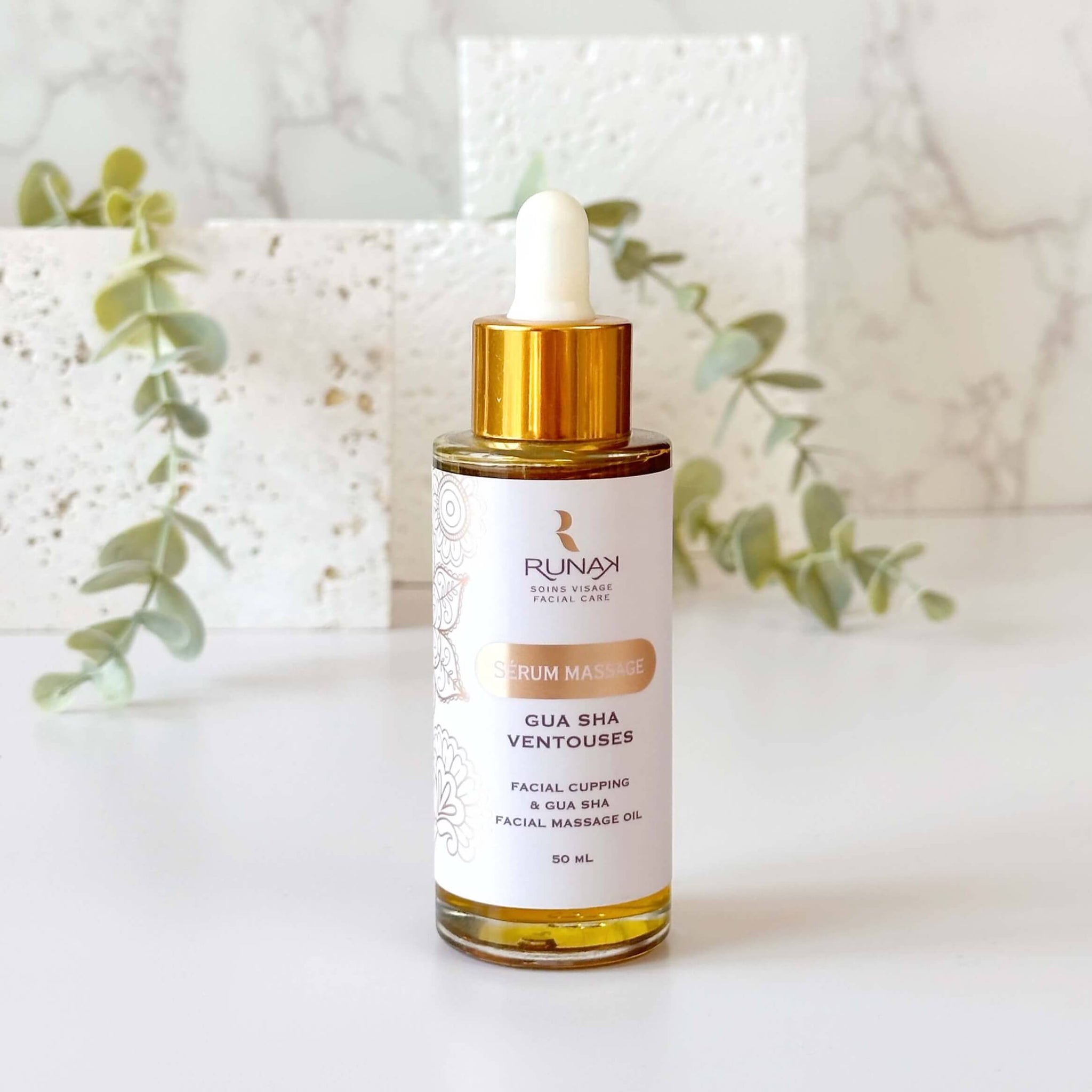Suero de masaje facial para GUA SHA y CUPS RUNAK