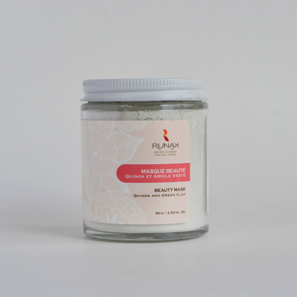 Masque à l’argile verte RUNAK pour peau grasse – 100 g