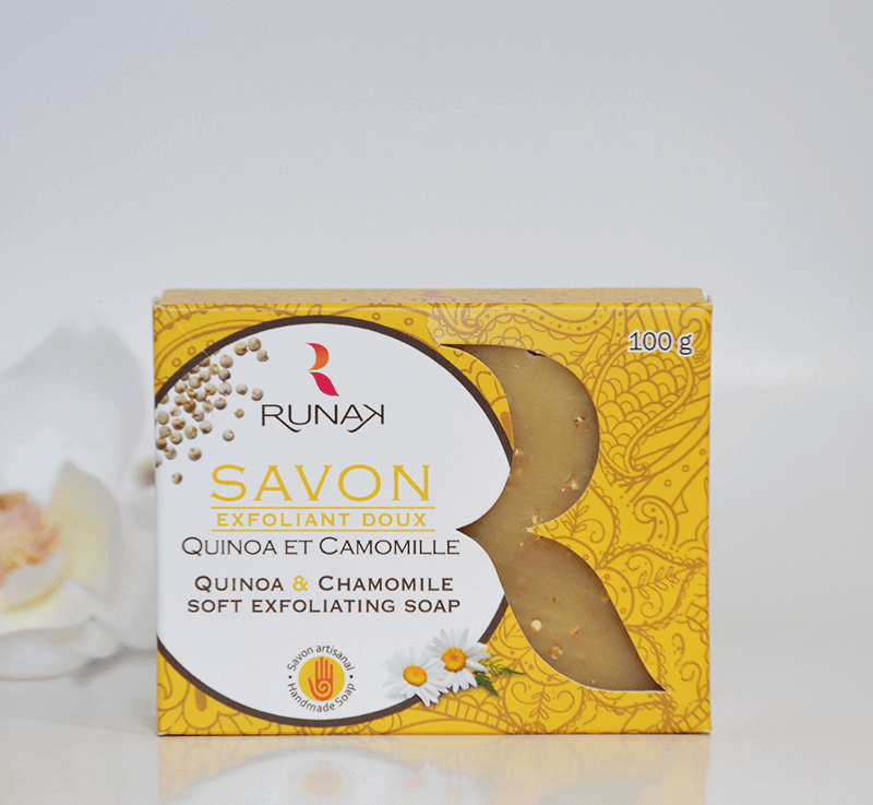 SAVON EXFOLIANT - Quinoa & Camomille - RUNAK